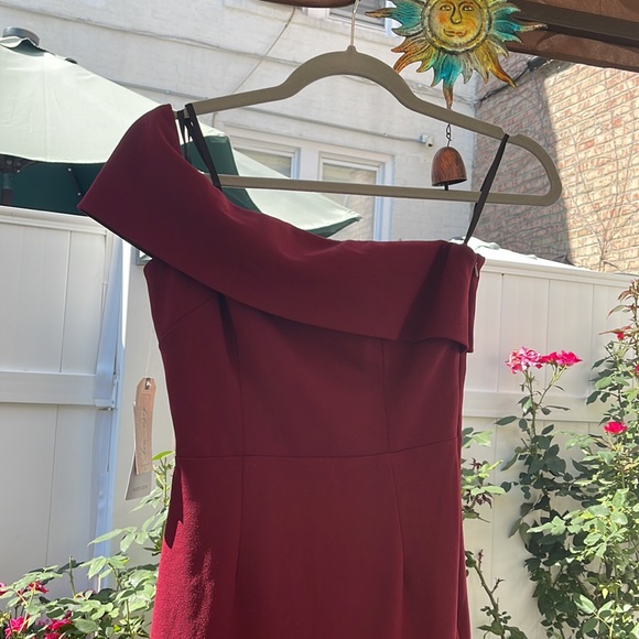 Katie May - Titan Bordeaux One Shoulder Cutout Dress - Bordeaux 0 - Picture 3 of 14